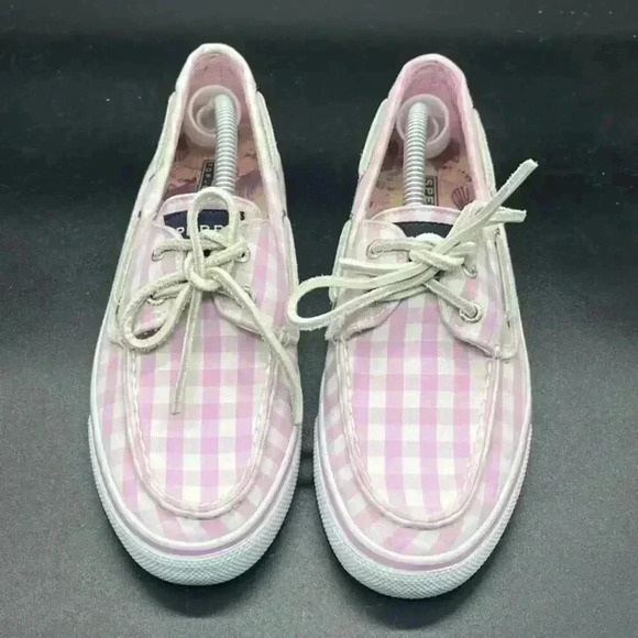 Sperry 9316126 Women's Bahama Pink Checkered Gingham Top-Sider Shoe Size 6M - Picture 3 of 5